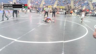 50 lbs Final - Isaiah Lopez, Black Fox Wrestling Academy vs Cruz Montez, Steel City Reloaded WC