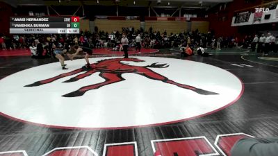 135 lbs Semifinal - Vanshika Burman, Dougherty Valley vs Anais Hernandez, St Helena