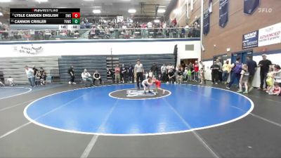 52 lbs Cons. Semi - Cannon Crisler, Treasure Valley Wrestling Club vs Lysle Camden English, Suples Wrestling Club
