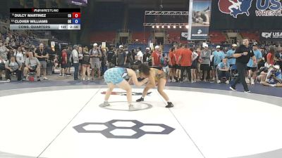 140 lbs Cons. Quarters - Dulcy Martinez, California vs Clover Williams, Oklahoma