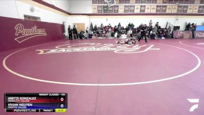 110 lbs Champ. Round 1 - Aretzi Gonzalez, Fresno City College vs Vivian Nguyen, Cerritos College