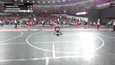 87 lbs Cons. Round 3 - Camden Brahmer, Glenwood City vs Carsyn Kallas, New London