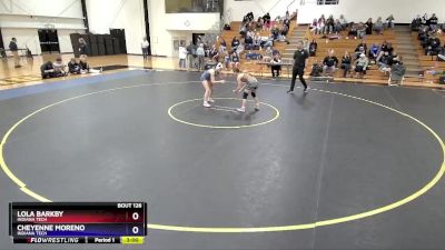 124 lbs 1st Place Match - Lola Barkby, Indiana Tech vs Cheyenne Moreno, Indiana Tech
