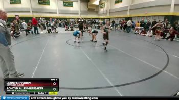 100 lbs Round 3 - Jennifer Verdin, Hettinger Huskies vs Londyn Allen-Hunsaker, Governor Wrestling