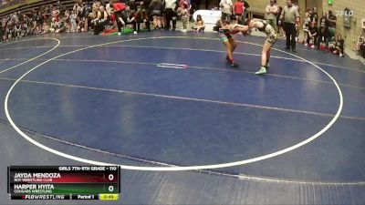 110 lbs Cons. Round 3 - Harper Hyita, Cougars Wrestling vs Jayda Mendoza, Roy Wrestling Club