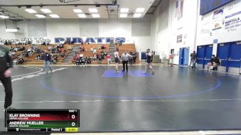 133 lbs Champ. Round 1 - Klay Browning, Sierra College vs Andrew Mueller, Shasta College