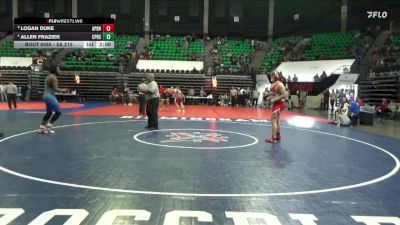 5A 215 lbs Quarterfinal - Logan Duke, A P Brewer High School vs Allen Frazier, Center Point HS