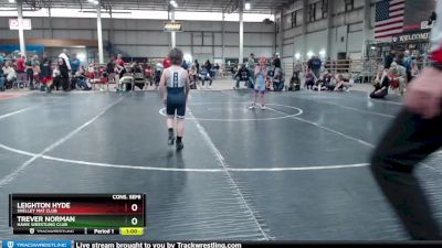 45 lbs Cons. Semi - Trever Norman, Hawk Wrestling Club vs Leighton Hyde, Shelley Mat Club