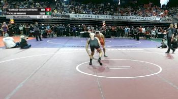 6A 132 lbs Quarterfinal - Caleb Hennig, Cedar Park Vista Ridge vs Santiago Garcia Contreras, Katy