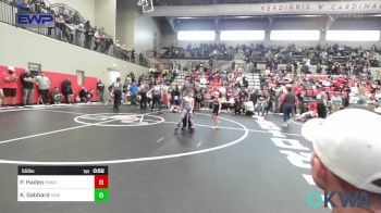 55 lbs Round Of 16 - Pake Haden, Pawhuska Elks Takedown vs Kason Gabbard, Raw Wrestling Club