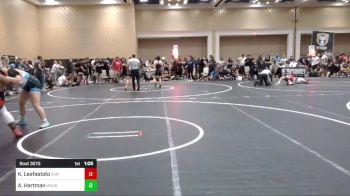 191 lbs Quarterfinal - Kitana Leafaatoto, DUB Wrestling vs Amie Hartman, Mountain Man WC