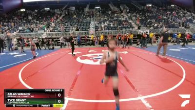 77 lbs Cons. Round 3 - Tyce Grant, Cody Wrestling Club vs Atlas Wagner, Natrona Colts Wrestling