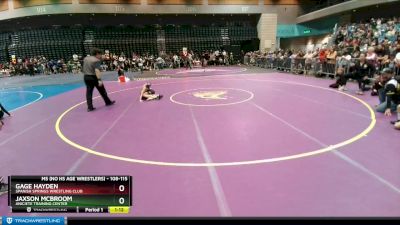 108-115 lbs Round 4 - Gage Hayden, Spanish Springs Wrestling Club vs Jaxson McBroom, Aniciete Training Center