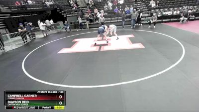 160 lbs Cons. Round 4 - Campbell Garner, Corner Canyon vs Dawson Reid, Layton High School