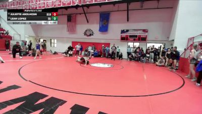 JH 110 lbs 3rd Place Match - Leah Lopez, EL RENO JH vs Juliette Abolhosn, DEER CREEK JH