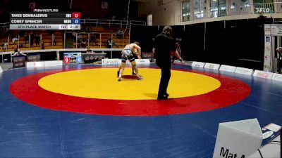 74kg 5th Place Match - Takis Sembalerus, Saskatoon Wrestling Club vs Corey Spencer, Mountain Edge Wrestling Club