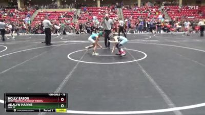 75 lbs Semifinal - Holly Eason, South Central Punisher Wrestli vs Adalyn Harris, SAW TC