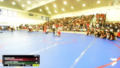 132 lbs Champ. Round 1 - Luciano Edda, Beverly Hills High School Wres vs Maxim Sim, World Team Training Center