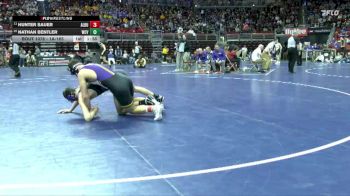 1A-165 lbs Champ. Round 1 - Hunter Sauer, Alburnett vs Nathan Bentler, West Central Valley