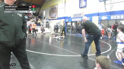 49 lbs Consi Of 4 - Kolter Kelley, Coweta Tiger Wrestling vs Pete Martin, Berryhill Wrestling Club