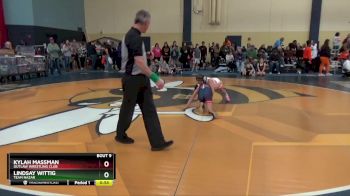 80 lbs Quarterfinal - Kylah Massman, Outlaw Wrestling Club vs Lindsay Wittig, Team Nazar