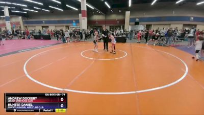 74 lbs Quarterfinal - Andrew Dockery, Legacy Wrestling Club vs Hunter Daniel, Cowboy/Cowgirl Wrestling Club