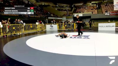 Intermediate Boys - 53 lbs Champ. Round 1 - Wesley Ruiz, Legacy Wrestling Center vs Weston Manuel, Wrightwood Wrestling Club