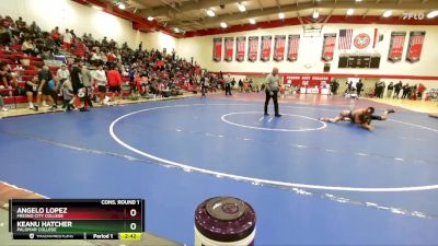 149 lbs Cons. Round 1 - Keanu Hatcher, Palomar College vs Angelo Lopez, Fresno City College