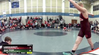 90 lbs Round 2 (3 Team) - Landon Burkett, Dragon Wrestling Club vs Isaac Young, Noblesville Wrestling Club