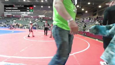 49 lbs 1st Place Match - Robbie Morrison, Panther Youth Wrestling-CPR vs Jaymes Laning, Panther Youth Wrestling-CPR