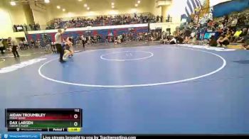 132 lbs Quarterfinal - Aidan Troumbley, Priest River vs Dax Larsen, Coeur D Alene