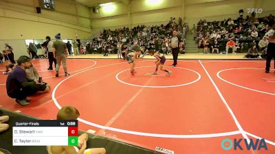 64 lbs Quarterfinal - Daxton Stewart, Vian Wrestling Club vs Chance Taylor, Brushy Wrestling Club