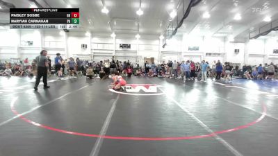 105-114 lbs Consolation - Paisley Sosbe, OH vs Naryiah Carnahan, PA
