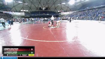 120 lbs Cons. Round 3 - Joseph Knutson, Shelton Wrestling Club vs Cameron Hawk, Yelm Junior Wrestling