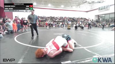 120 lbs Round Of 16 - Denver Wolf, Cowboy Wrestling Club vs Abel Rusk, South Central Punisher Wrestling Club