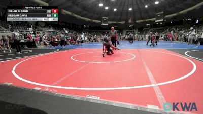 70 lbs Consolation - Julian Albanil, Checotah Matcats vs Keegan Davis, Morris Wrestling Association