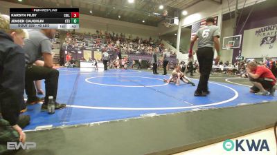 40 lbs Consi Of 8 #2 - Karsyn Filby, Collinsville Cardinal Youth Wrestling vs Jensen Caughlin, Cleveland Takedown