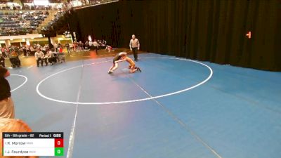 5th - 6th grade - 82 Cons. Round 4 - Ryder Morrow, Moen Wrestling Academy vs Jonah Fourdyce, Moyer Elite Wrestling