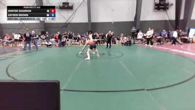 Junior Boys FS - 138 lbs Cons. Round 2 - Hunter Shannon, OR vs Zayden Brown, WA