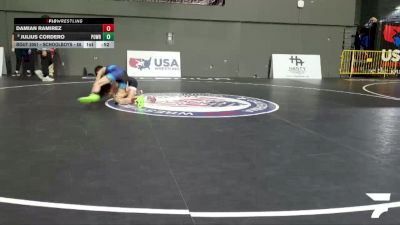 Schoolboys - 88 lbs Cons. Round 2 - Damian Ramirez vs Julius Cordero, Poway Wrestling