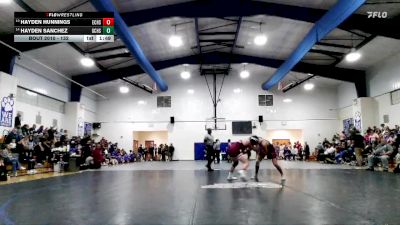 132 lbs Round 1 - Hayden Sanchez, George County High School vs Hayden Hunnings, East Central High School