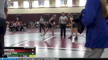 134H 1st Place Match - Carlie Sims, Benton Community vs Morgan Strief, Bettendorf
