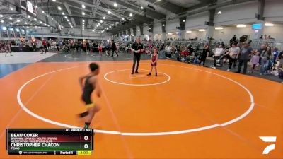 60 lbs Cons. Round 4 - Beau Coker, Dripping Springs Youth Sports Association Wrestling Club vs Christopher Chacon, Texas