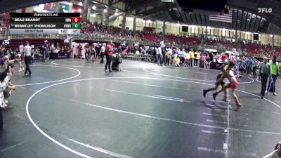 100 lbs Semifinal - Brantley Thomlison, Gretna Youth Wrestling Club vs Beau Brandt, HWA