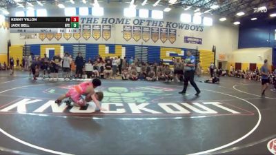 120 lbs Quarters & Wb (16 Team) - Kenny Villon, Funky Monkey vs Jack Bell, Naperville Central