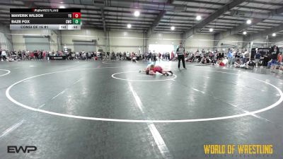 89 lbs Consi Of 16 #1 - Maverik Wilson, Young Guns vs Baze Fox, Cowboy Wrestling Club