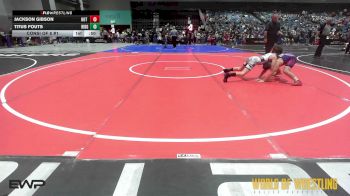 90 lbs Consi Of 8 #1 - Jackson Gibson, Hot Shots Wrestling vs Titus Fouts, Ridge Wresting Club