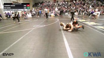76 lbs Round Of 16 - Camden Cross, Verdigris Youth Wrestling vs Bo Davis, Honey Badgers Wrestling Club