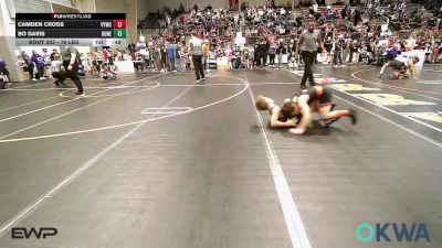 76 lbs Round Of 16 - Camden Cross, Verdigris Youth Wrestling vs Bo Davis, Honey Badgers Wrestling Club