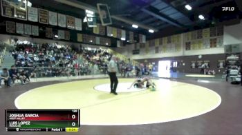 120 lbs Cons. Round 2 - Luis Lopez, Monache vs Joshua Garcia, West Valley